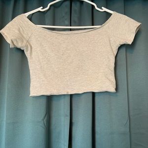 Cross, Off the shoulder Crop Top
